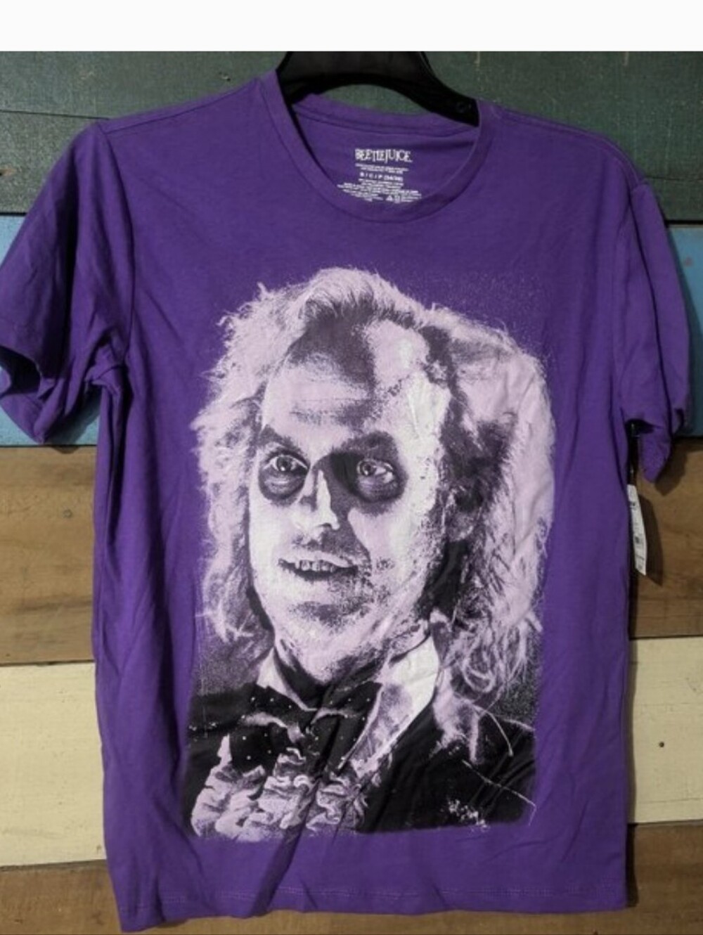 Beetlejuice Tshirt Purple Wedding Scene Horror Comedy Fan Merch E